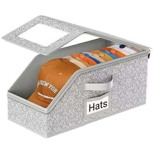 (1pc, -) Stackable Hat Organiser for Baseball Caps, Breathable Cap Storage Box
