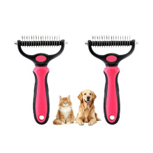 (Pink L*2, -) Dematting Comb for Dogs Cats, Undercoat Rake for Long Hair Pets
