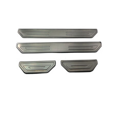 Car Stainless Steel Front Rear Outer Door Sill Pedal Scuff Plate Cover Trim for ZRV ZR-V HR-V HRV 2022+ Black