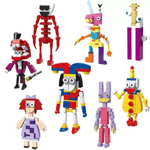 (A Set) Digital Circus Action Figure Building Block Sets TV Anime Monster Model Toy Gift