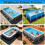 (Black, -) 10x10ft Rectangular Pool Ladder Mat, Thick Under Pool Padding 8