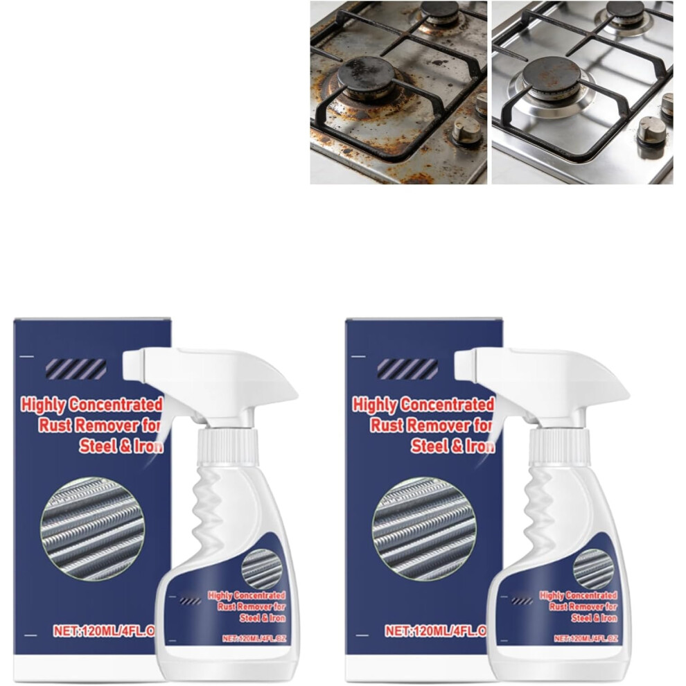 (2 Pcs, -) Highly Concentrated Rust Remover For Steel & Iron, Spray 1Pcs 5437706490555