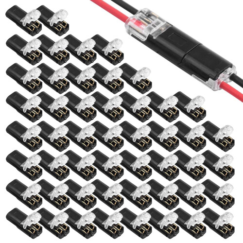 (50pcs, -) Conector cu fire duble, conectare rapidă, prindere rapidă, 50 buc.