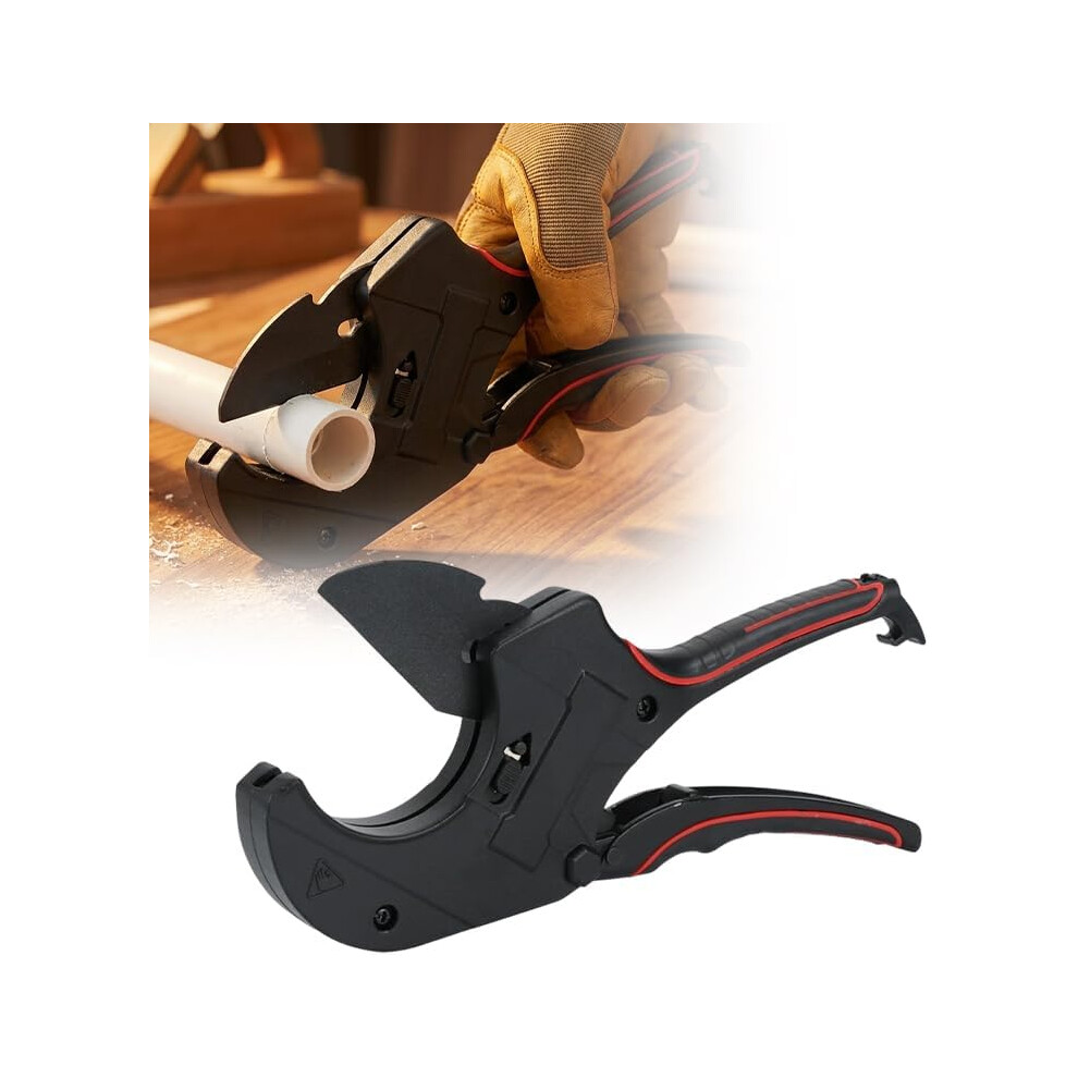 (Size_name, 75 Mm) Heavy Duty Ratcheting Pvc Pipe Cutter, Sk5 Teflon-Coated Blade 5437706493365