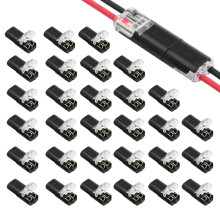 (30pcs, -) Dvojitý zásuvný konektor, rychlé připojení, zacvakávací 50 ks