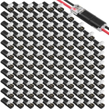 (100pcs, -) Dvojitý zásuvný konektor, rychlé připojení, zacvakávací 50 ks