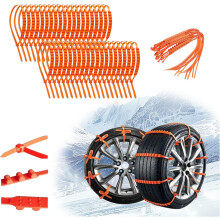 (size_name, 40PCS) Universal Reusable Snow Tire Chains, 10/20/40PCS Heavy Duty Nylon