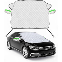 (size_name, L 58*45inch) Car Windshield Snow Cover with Magnetic Edges, Ice Frost Protector