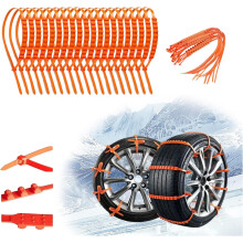 (size_name, 20PCS) Universal Reusable Snow Tire Chains, 10/20/40PCS Heavy Duty Nylon