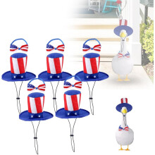 (5pcs, -) 4 Juli Gans Outfit - Patriottische Hoed en Strik voor Tuin Gans