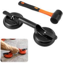 (Black, -) Laminat Spaltkorrektur Werkzeug, Aluminium, Gummi, Hammer, Vinyl, SPC, 1 Stück, Boden, Verlegung