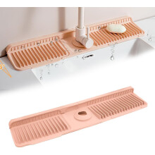 (Pink, Large) Silicone Keukenkraan Mat - 24x5.5 Inch, Antislip