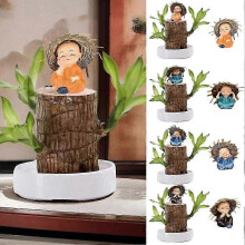 (A Monk only) Brazilian Lucky Wood,mini Brazil Lucky Wood With Monk Ornament For Home Decor
