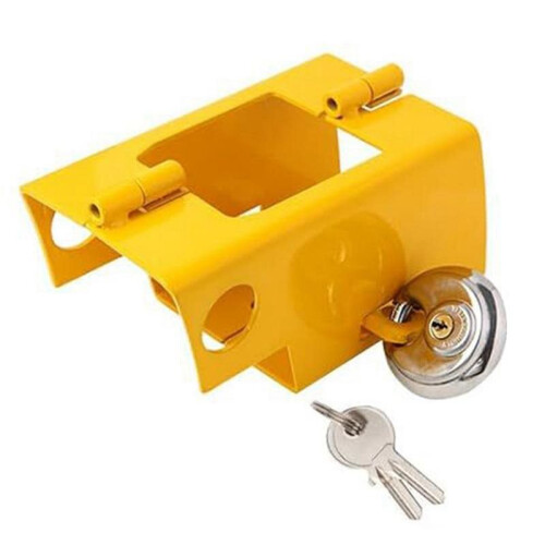 Secure Trailer Hitch Lock  Adjustable Anti-Theft Tongue Lock for Trailers