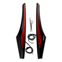 Motorcykel Sadelväska Accent Swoop Röd LED-Ljus för Goldwing GL1800 2012-2017 F6B 2013-2017