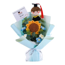 Bouquet artistique crocheté à la main, y compris poupée pour-1