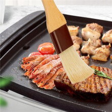 Pastry Brush,Basting Brush for Cooking,Natural Bristle BBQ Brush for Oil & Sauce,Wooden Handle Food Brush 6 Pack