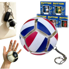 (#J, -) World Fidget Soccer Ball -avaimenperä, 3D Mini Football -avaimenperä