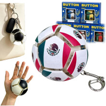 (#I, -) World Fidget Soccer Ball -avaimenperä, 3D Mini Football -avaimenperä