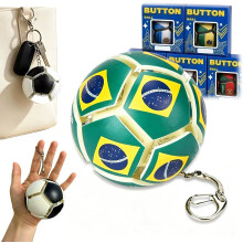 (#D, -) World Fidget Soccer Ball -avaimenperä, 3D Mini Football -avaimenperä