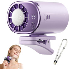(Purple, -) Auton ilmastointilaitteen tuuletin, 360 USB-ladattava, pinkki