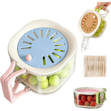 (Blue, -) 2-in-1 Fruitwasbak - Met Zeef, Voor Wassen en Opslag
