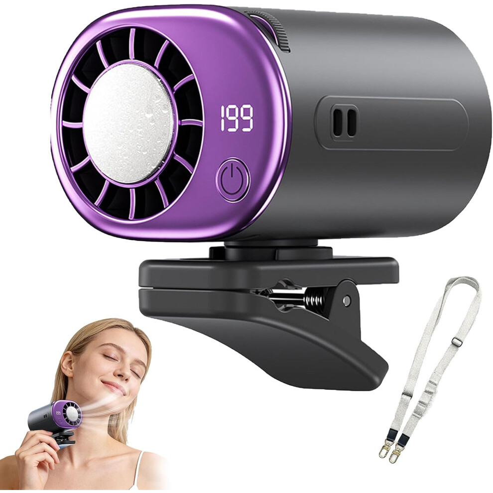 (, -) Car Clip On Air Conditioner Fan, 360 Usb Rechargeable Black/Pink 5437706502197