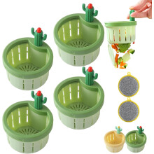 (4pcs-green, -) Cactus Gootsteen Zeef - 2 Stuks Groene Keukenfilter