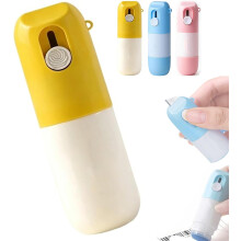 (Yellow, 20ML) 2-in-1 lämpöpaperi pyyhekumikynä ja askarteluveitsi, yksityisyyden suojatyökalu