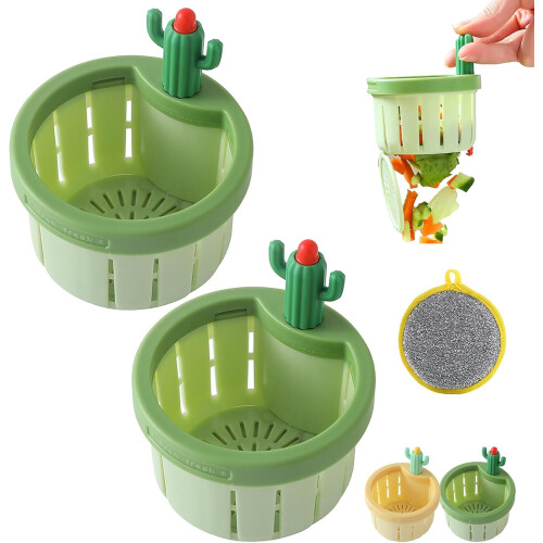 (2pcs-green, -) Passoire cactus, 2 pièces, vert