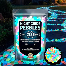 (Colors, 200PCS) 600 Stuks Gloeiende Tuinstenen - Oranje, Waterdicht
