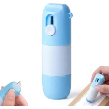 (Blue, -) 2-in-1 lämpöpaperipyyhe, kynä- ja laatikkoleikkuri, yksityisyyden suojaustyökalu