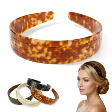 (Amber, -) Tortoiseshell Haarspange, 1.5 Zoll, Starker Halt, Rutschfest, Damen, Haarband, Styling, Blau Braun