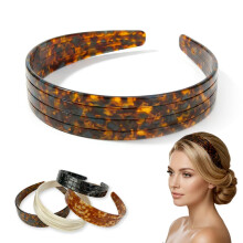 (Blue-brown color, -) Tortoiseshell Haarspange, 1.5 Zoll, Starker Halt, Rutschfest, Damen, Haarband, Styling, Blau Braun