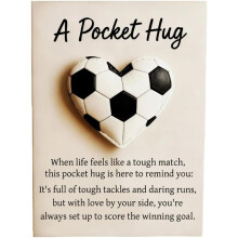 (Football, -) Sport Themed Pocket Hug with Encouragement Card, Friendship Gift