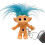 (Blue, -) Porte-clés troll, 10cm cheveux, rétro 8