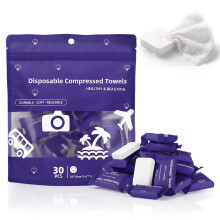 (Purple, -) Gecomprimeerde Handdoeken - 30 Stuks, Draagbaar
