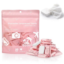 (Pink, -) Gecomprimeerde Handdoeken - 30 Stuks, Draagbaar