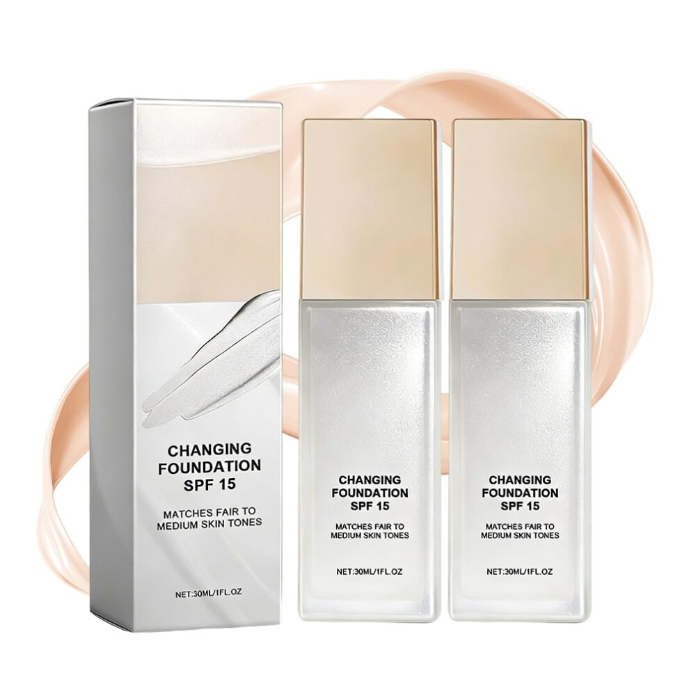 Oimg (2Pcs, -) Colour Changing Foundation For Mature Skin, Hydrating Liquid