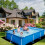 (Black, -) 10x10ft Rectangular Pool Ladder Mat, Thick Under Pool Padding 4