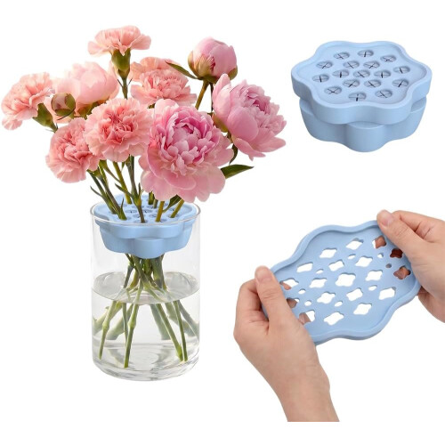 (Blue, -) Silicone Bloemschikgrid - Herbruikbaar, 4 Stuks