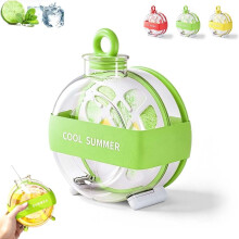 (Green, -) 2-in-1 Eiswürfelbecher, Eis, Wasserflasche, Rot, Tragbar, Freezer, Reise, Fitness, Deckel