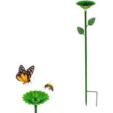(Green, -) Stație de udare a albinelor din metal, decor pentru grădină de flori
