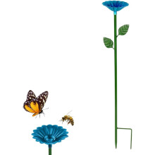 (Blue, -) Stație de udare a albinelor din metal, decor pentru grădină de flori