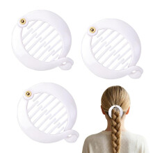 (White, -) 3 pinces banane, khaki
