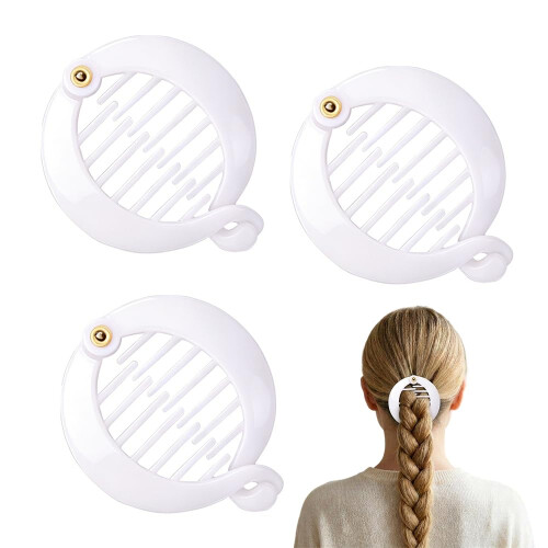 (White, -) 3 pinces banane, khaki