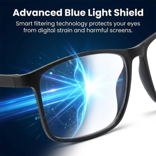 (Gray, -) Blauwlicht Blokkerende Leesbril - TR90 Frame, Antislip 2