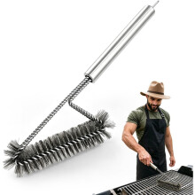 (1pcs, -) Heavy Duty Grill Brush, Heat Resistant Stainless Steel Wire