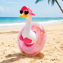 (Pink, -) Costum de plajă de vară Porch Goose, set plutitor gonflabil pentru piscină