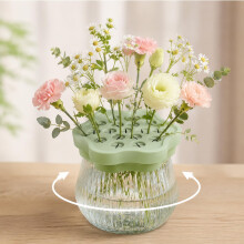 (Green-Large, -) Silicone Vaas Spiraal Standaard - Bloemschik Accessoire